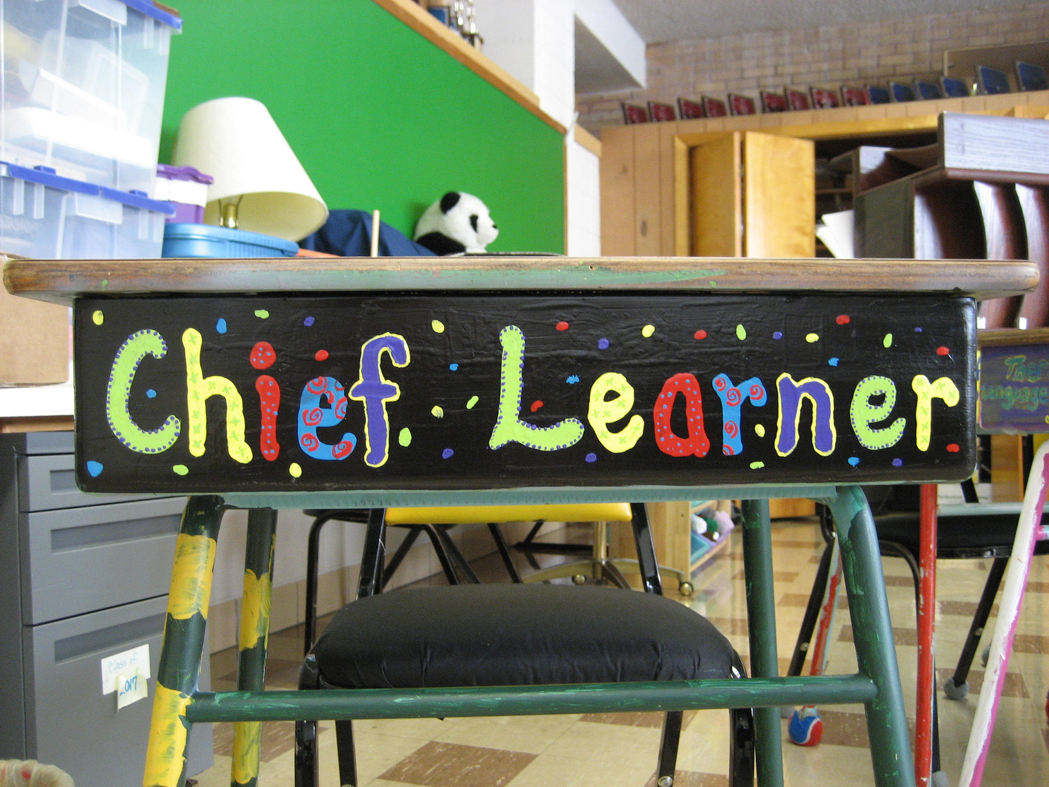 Learning together. Teacher Desk.